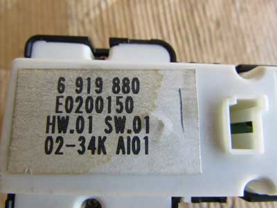 BMW Door Switches Controls, Rear Left 6919880 E65 E66 745i 745Li 760i 760Li4